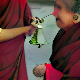 generated: Tibetan priests ringing a bell #7